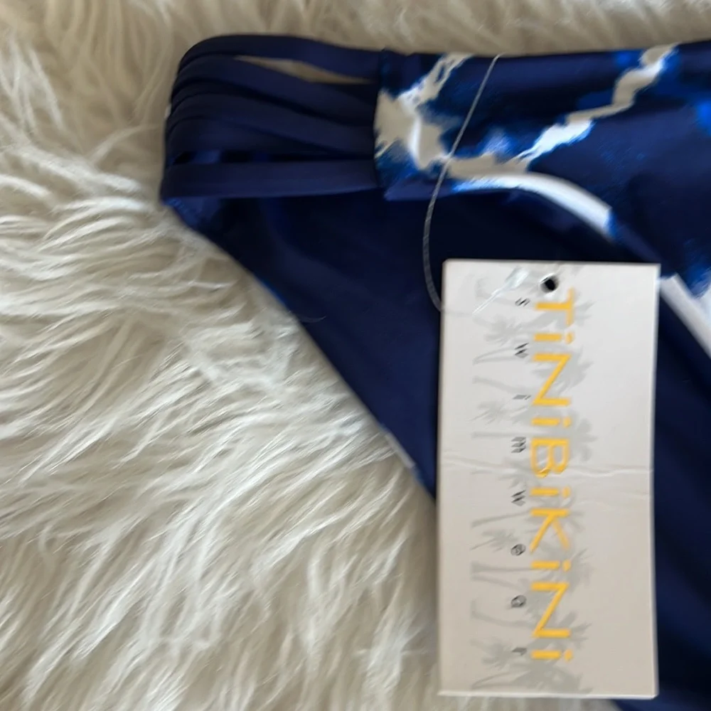 Tinibikini navy blue & white reversible bikini - Picture 4 of 5